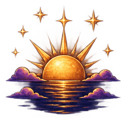 A sun rising over a dark horizon