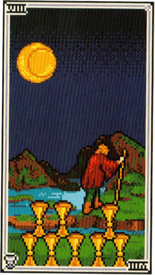 The Eight of Cups tarot card