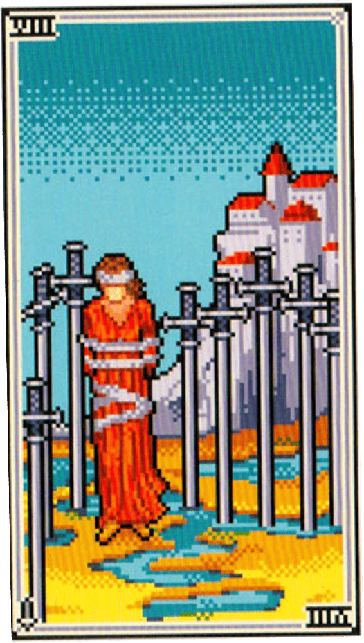 The Eight of Swords tarot card