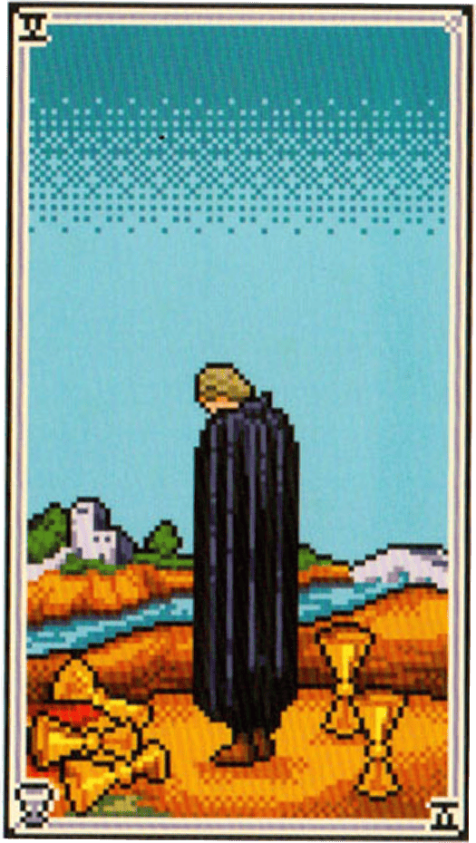 The Five of Cups tarot card