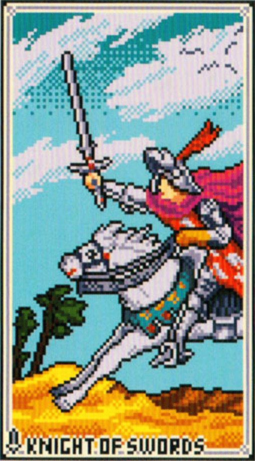 The Knight of Swords tarot card