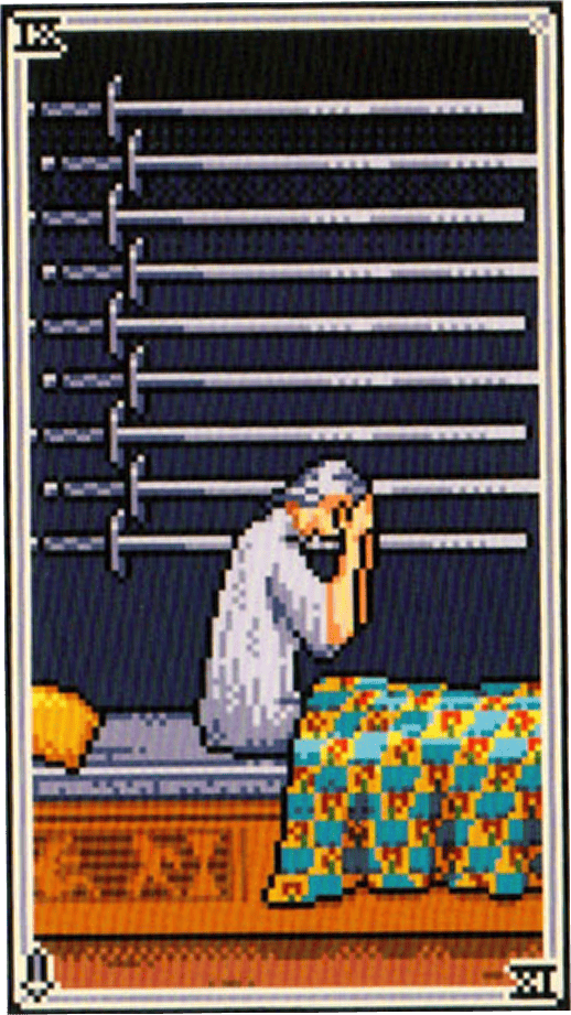 The Nine of Swords tarot card