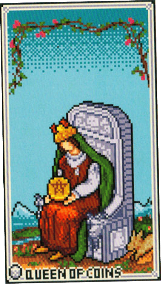 The Queen of Pentacles tarot card