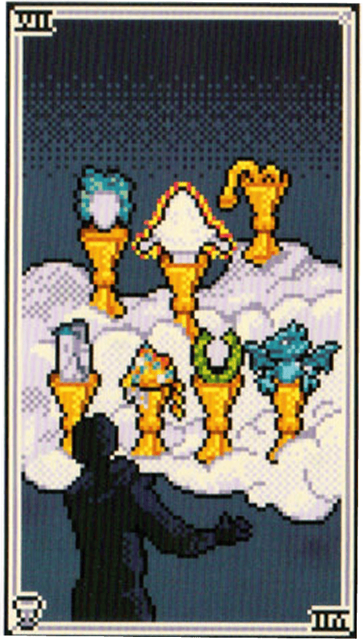 The Seven of Cups tarot card
