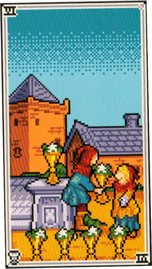 The Six of Cups tarot card