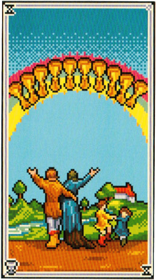 The Ten of Cups tarot card