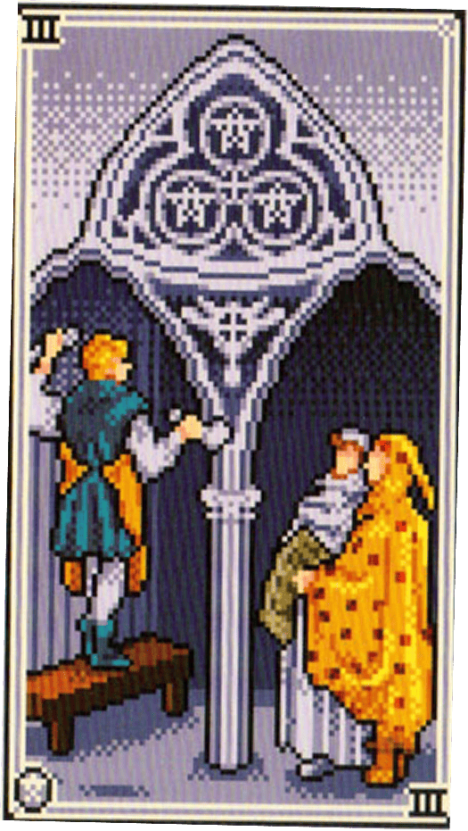 The Three of Pentacles tarot card