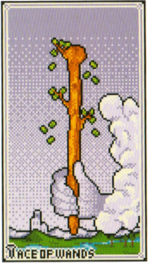 The Ace of Wands tarot card