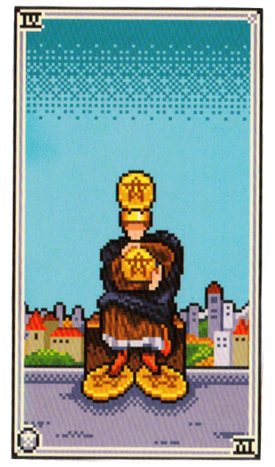 The Four of Pentacles tarot card