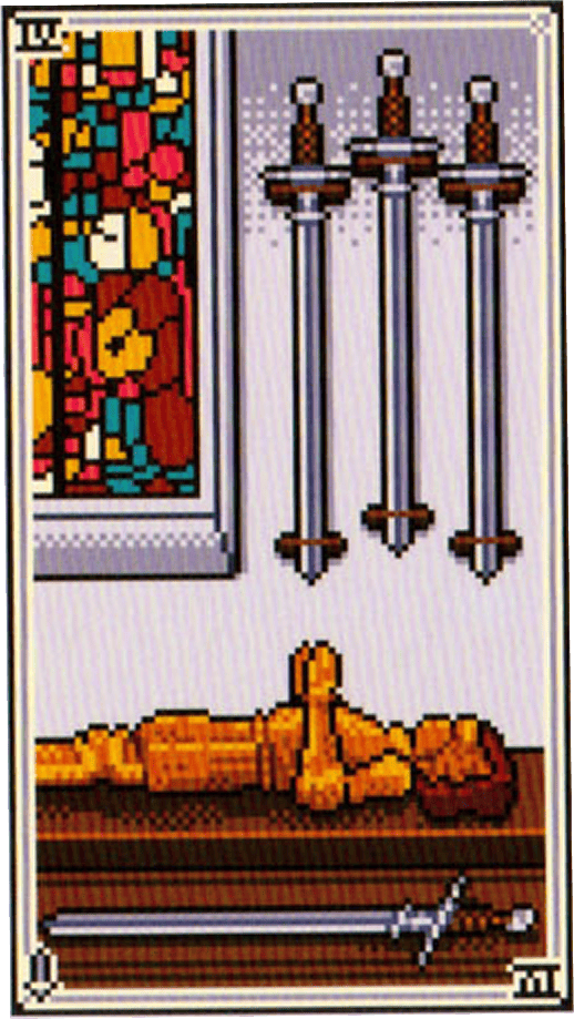 The Four of Swords tarot card