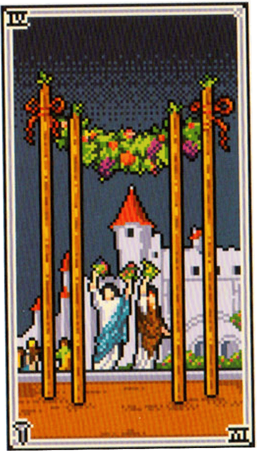 The Four of Wands tarot card