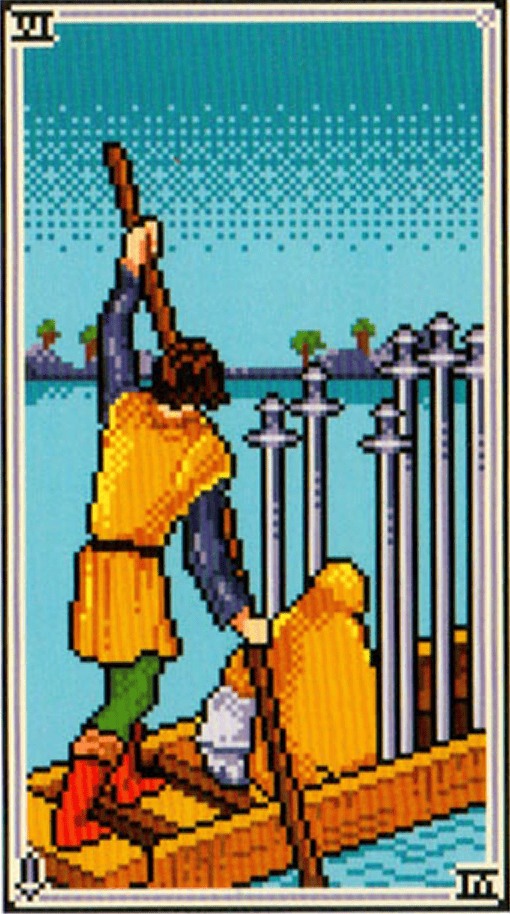 The Six of Swords tarot card