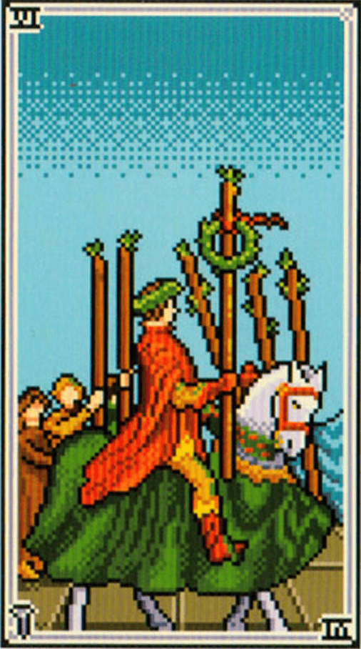 The Six of Wands tarot card