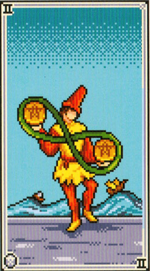 The Two of Pentacles tarot card